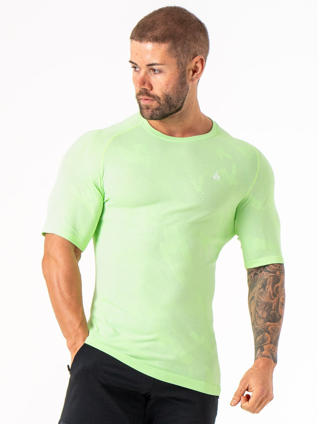 Aero Core Seamless T-Shirt - Lime Clothing Ryderwear 