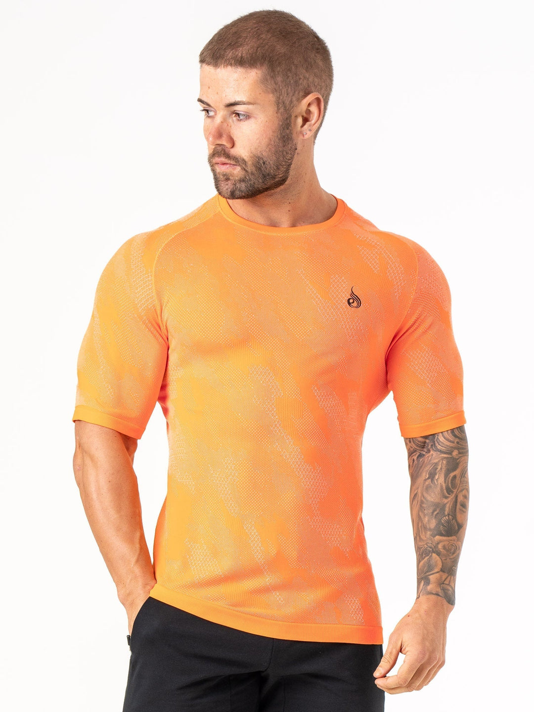 Aero Core Seamless T-Shirt - Orange Clothing Ryderwear 