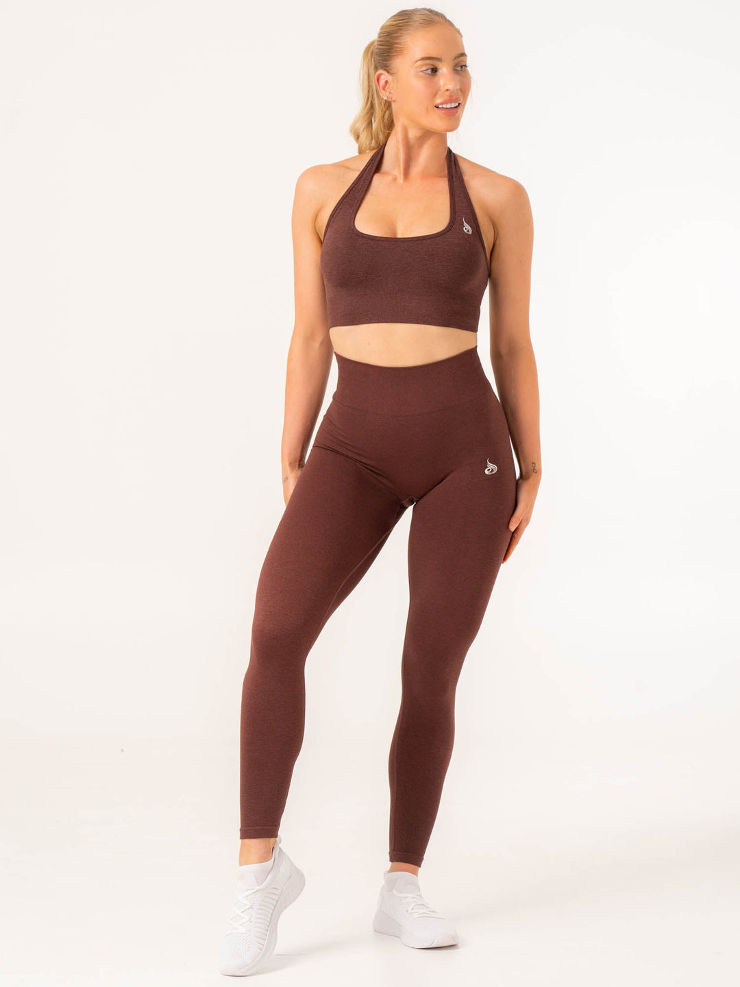 Contour Seamless Leggings - Chocolate Marl Clothing Ryderwear 