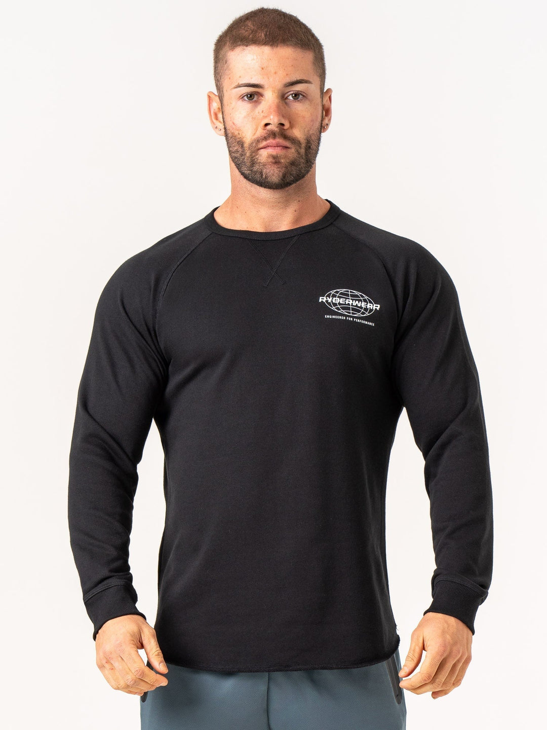 Energy Crew Neck - Black Clothing Ryderwear 