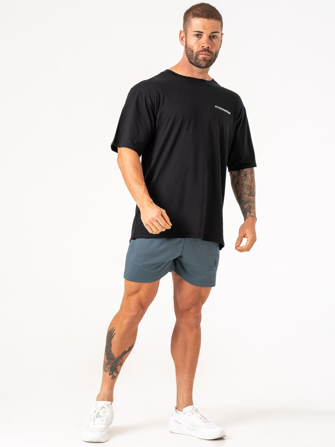 Energy Oversized T-Shirt - Black Clothing Ryderwear 