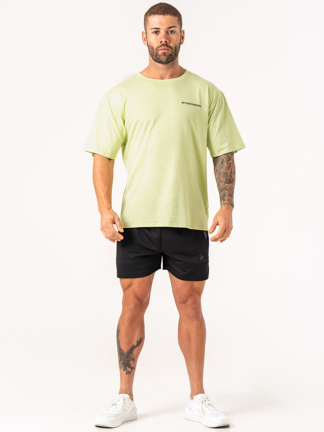 Energy Oversized T-Shirt - Lime Clothing Ryderwear 