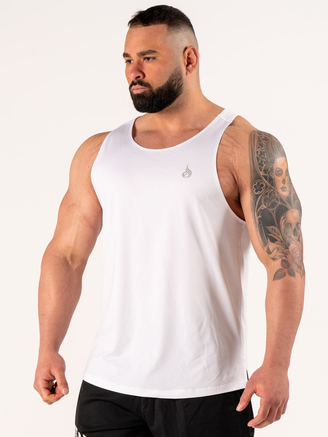 Flex Active Tank - White Clothing Ryderwear 