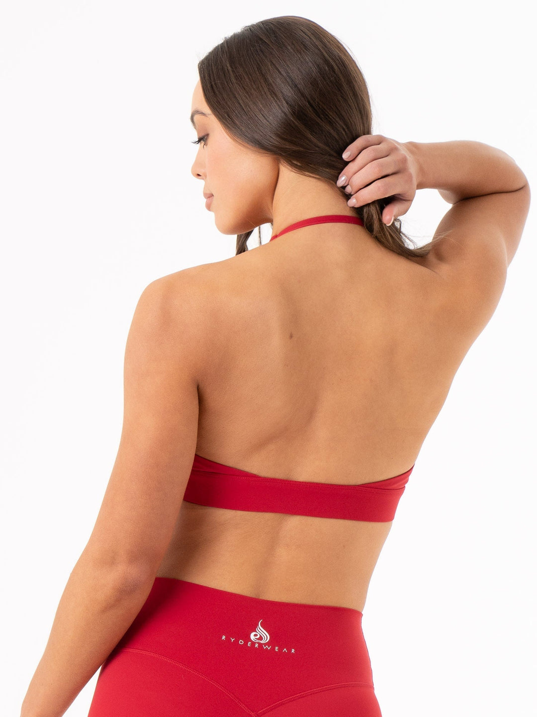 NKD Halter Bra - Cherry Red Clothing Ryderwear 