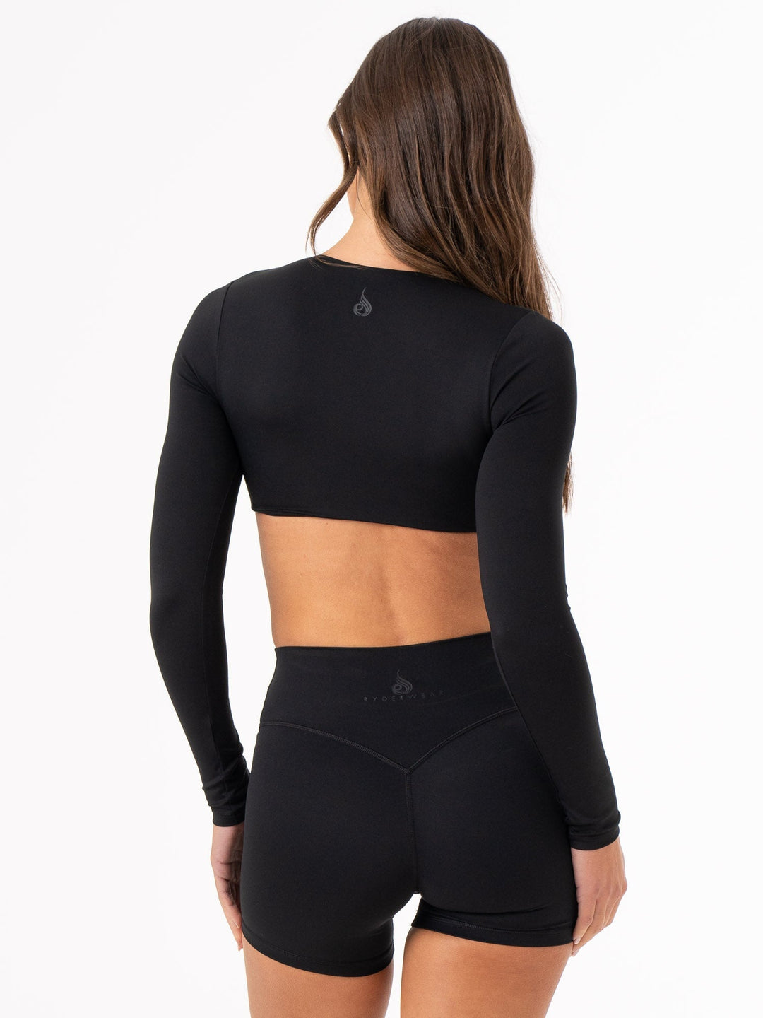 NKD Knot Long Sleeve Top - Black Clothing Ryderwear 