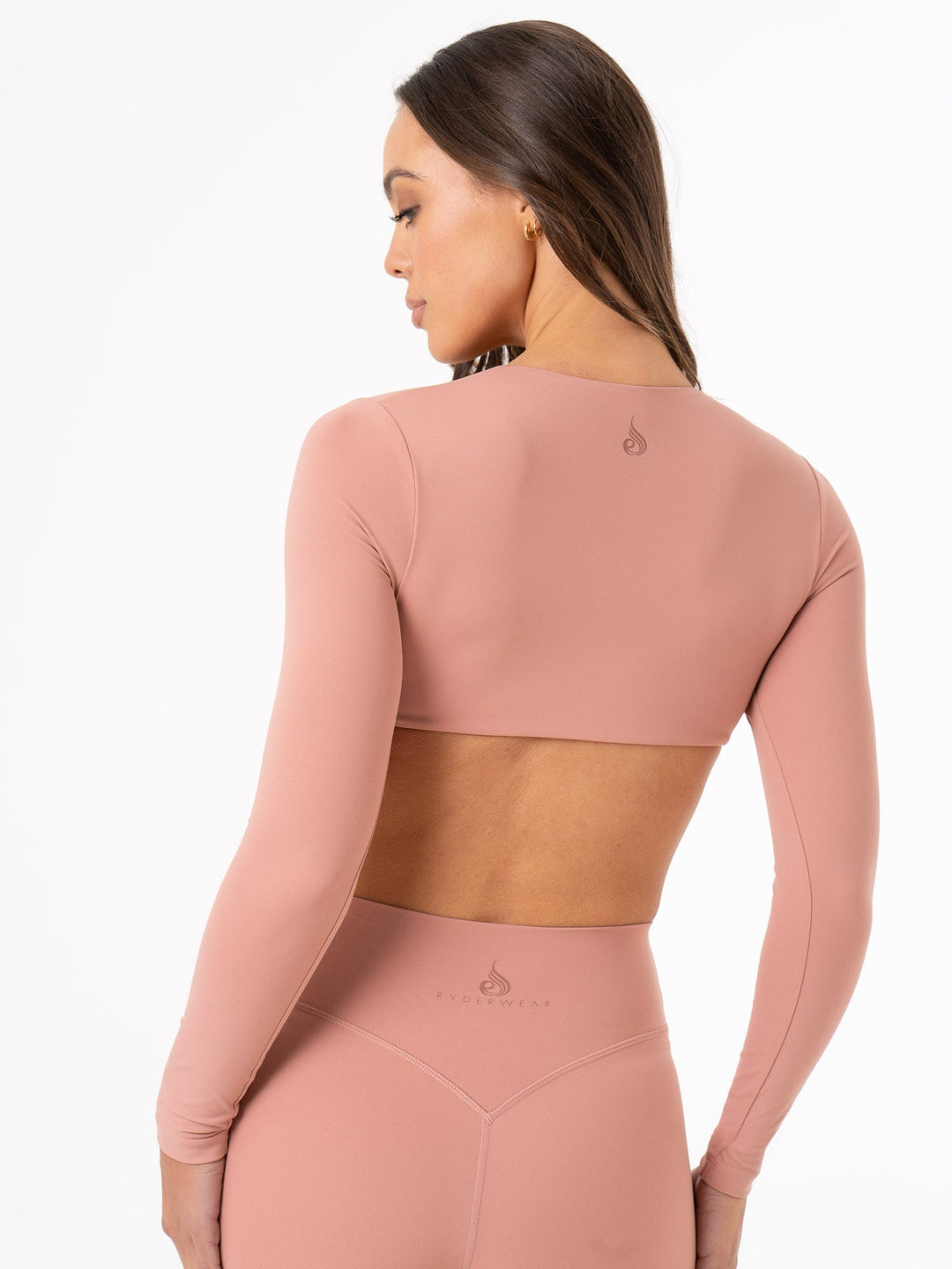 NKD Knot Long Sleeve Top - Dusty Pink Clothing Ryderwear 