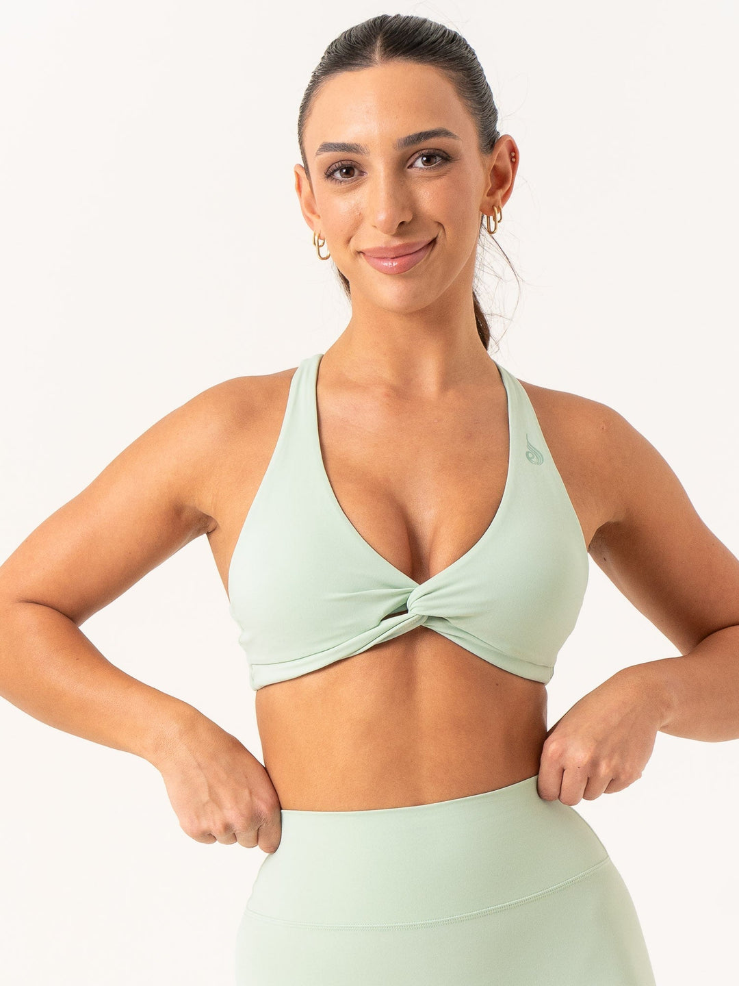 NKD Knot Sports Bra - Cucumber Clothing Ryderwear 