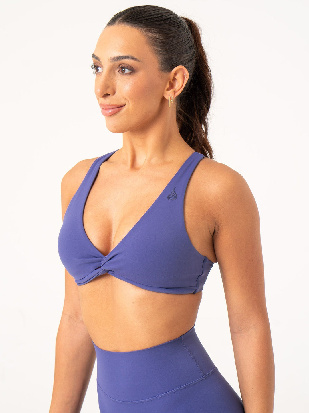 NKD Knot Sports Bra - Indigo Clothing Ryderwear 