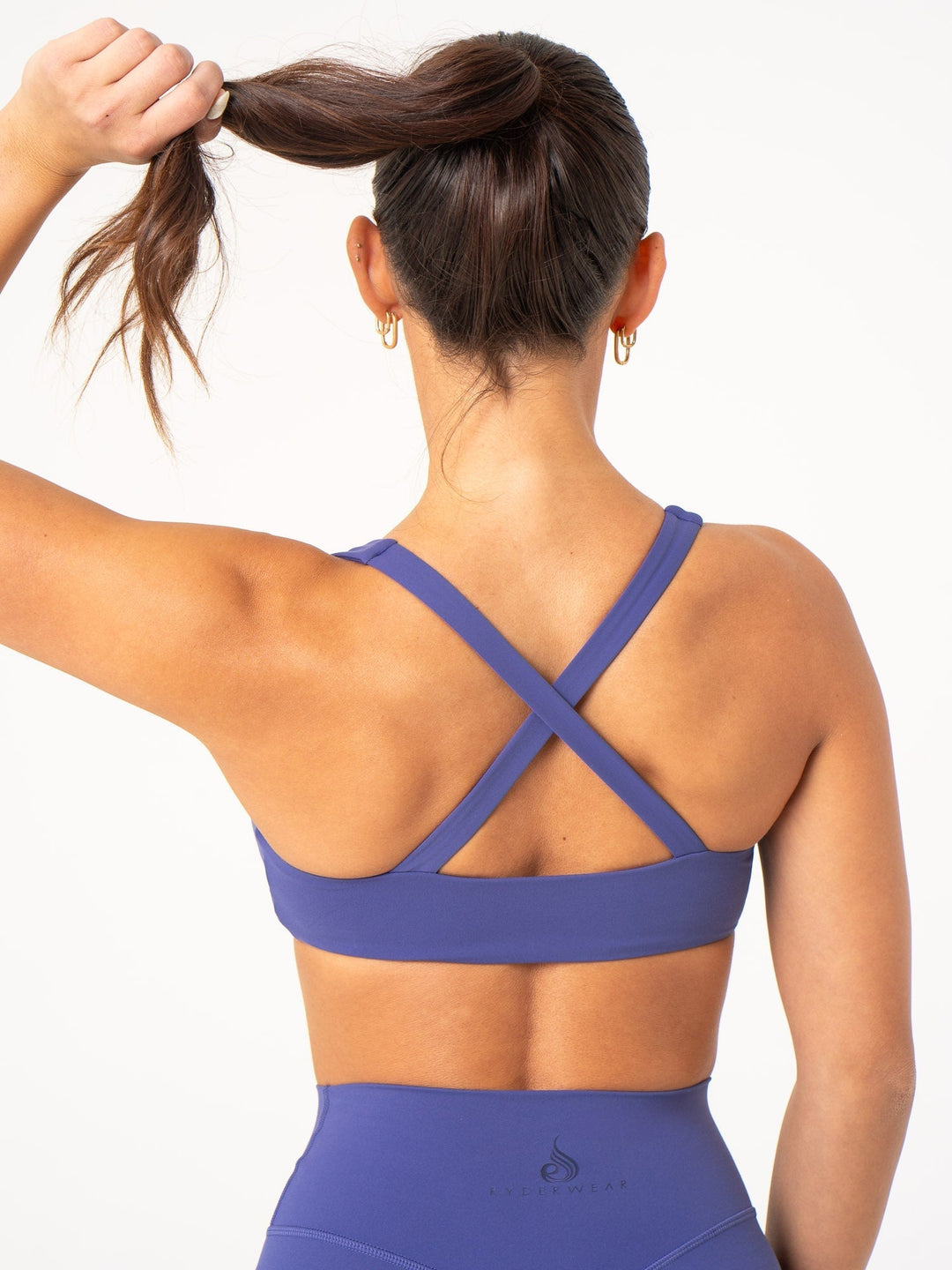 NKD Knot Sports Bra - Indigo Clothing Ryderwear 