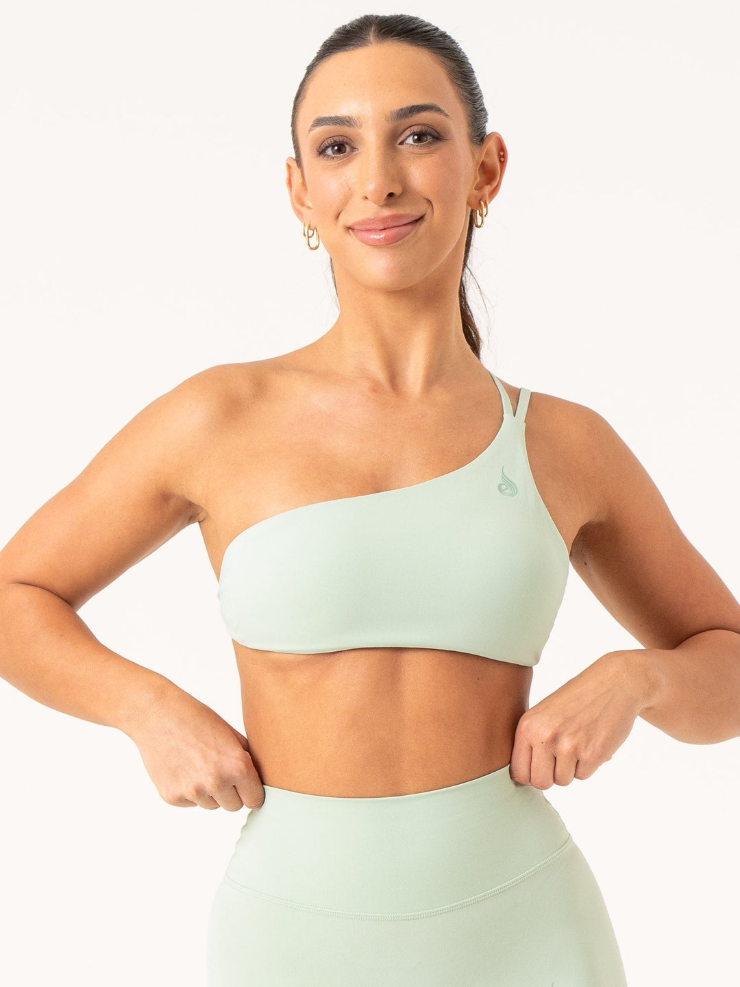 NKD One Shoulder Sports Bra - Cucumber Clothing Ryderwear 