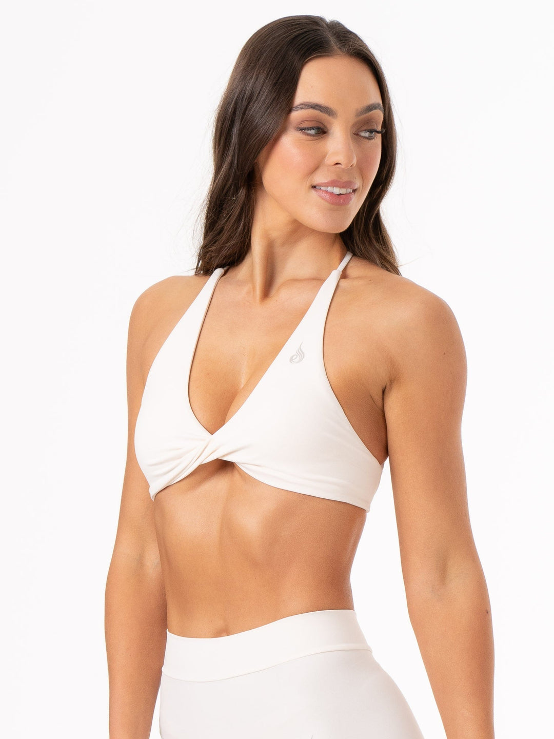 NKD Twist Sports Bra - Ivory Clothing Ryderwear 