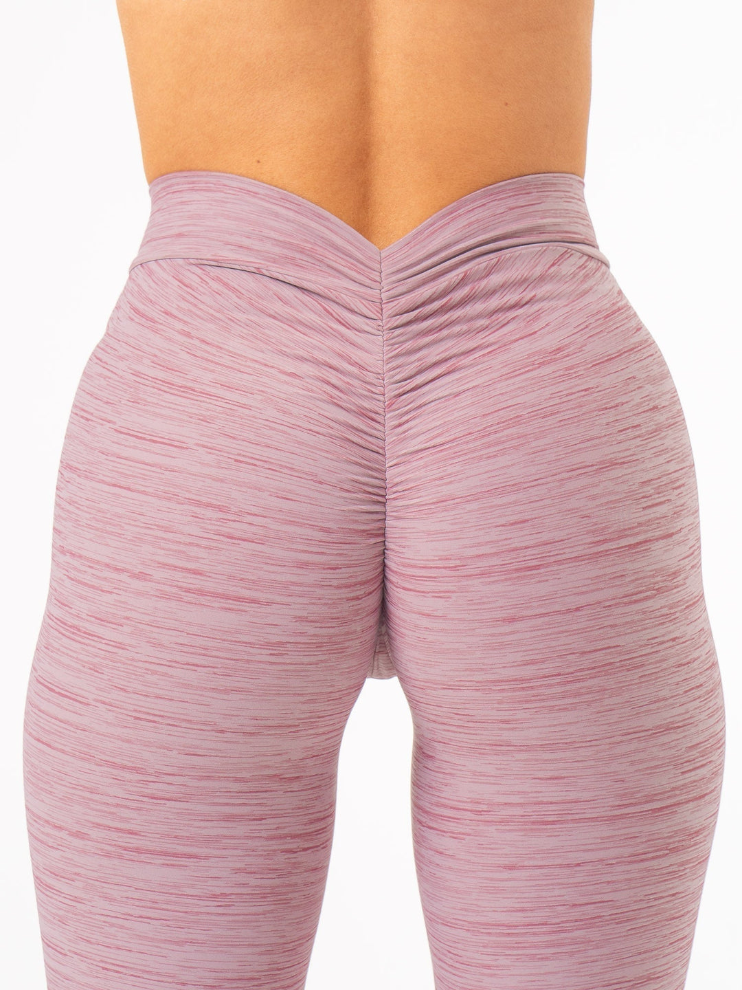 NKD V Scrunch Leggings - Mauve Marl Clothing Ryderwear 