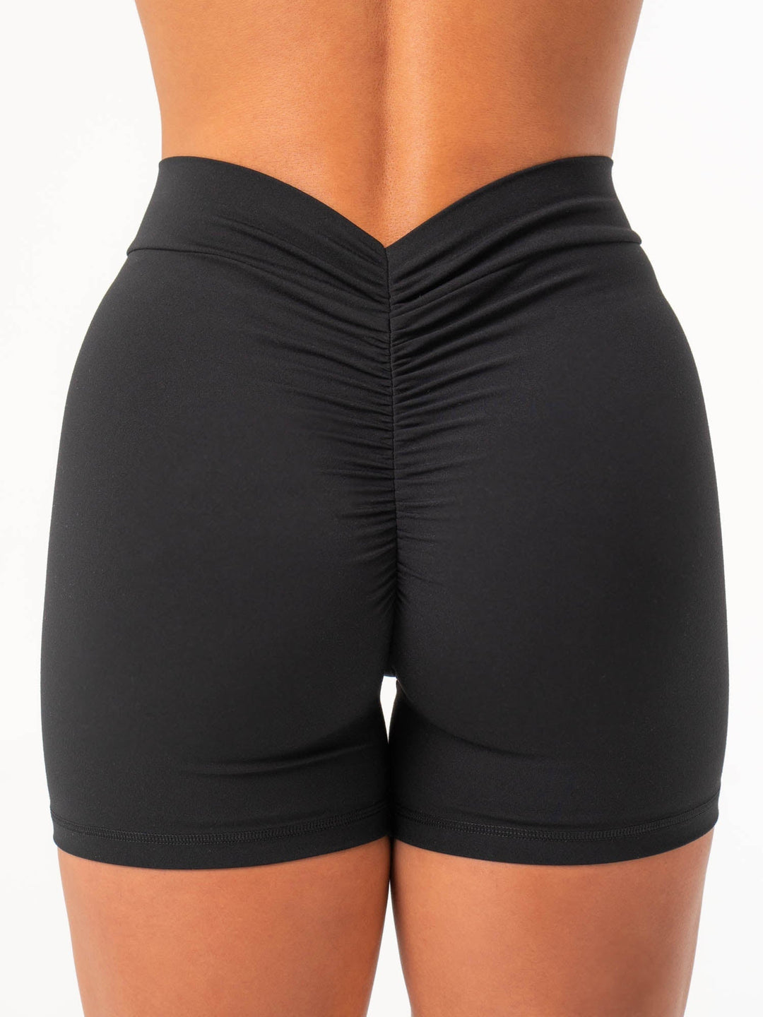 NKD V Scrunch Shorts - Black Clothing Ryderwear 