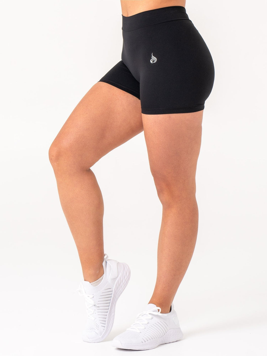 NKD V Scrunch Shorts - Black Clothing Ryderwear 