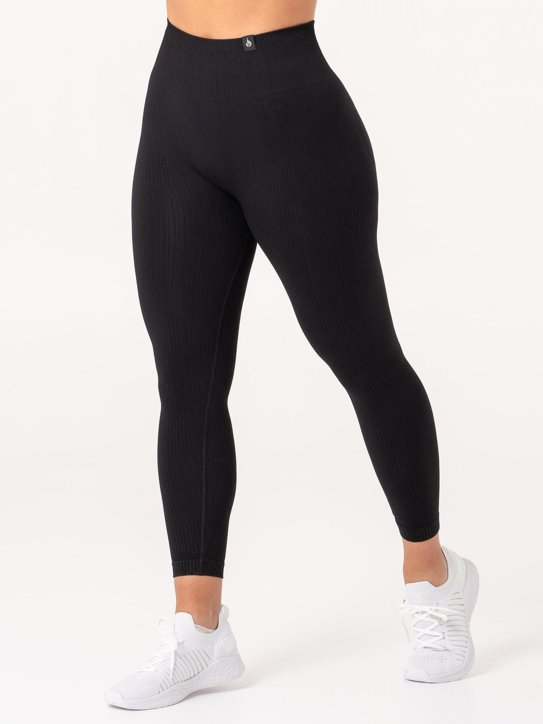 Ryderwear Womens Rib Scrunch Seamless Leggings Black Xs