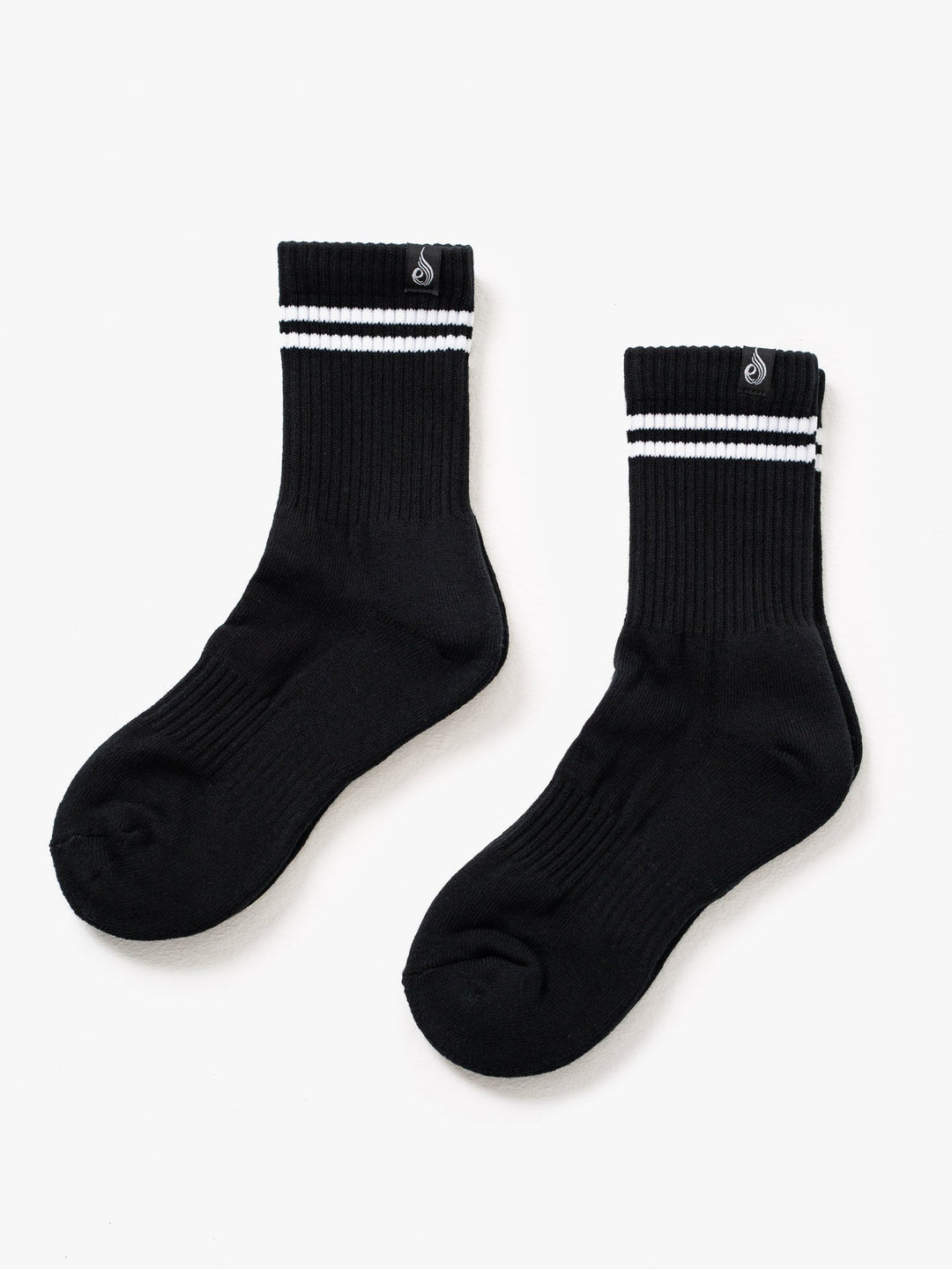 Stripe Crew Socks - Black Accessories Ryderwear 