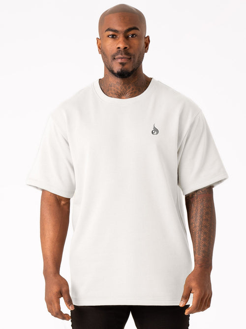 Throwback Fleece Oversized T-Shirt White