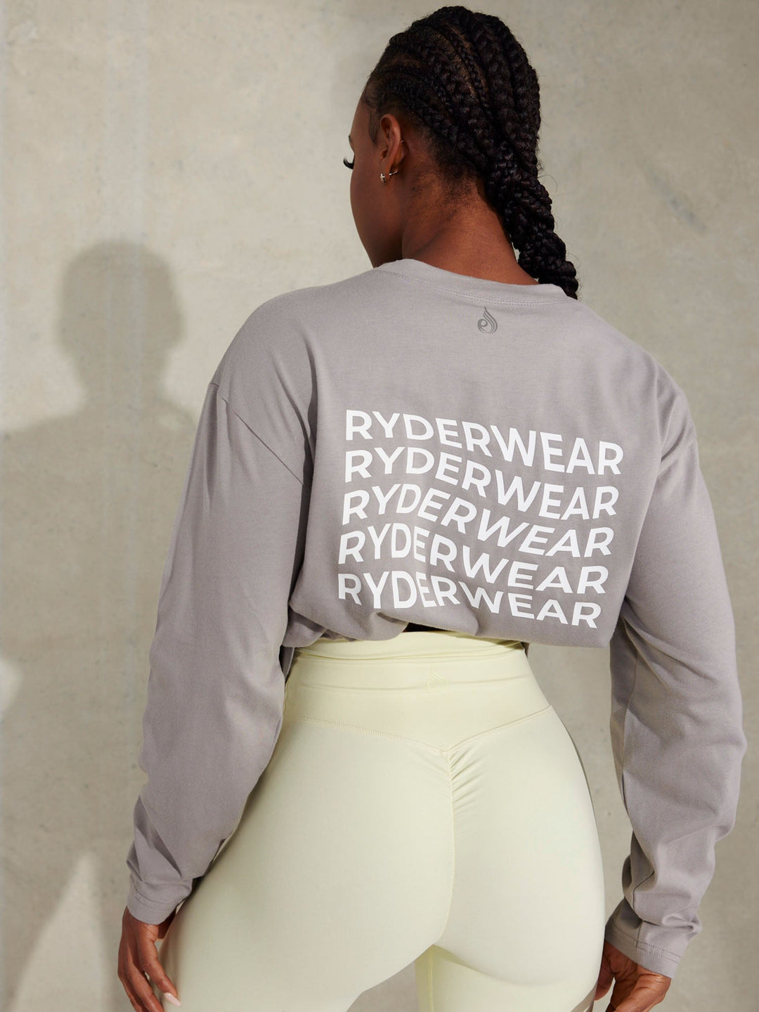 Embody Oversized Long Sleeve T-Shirt - Steel Grey Clothing Ryderwear 
