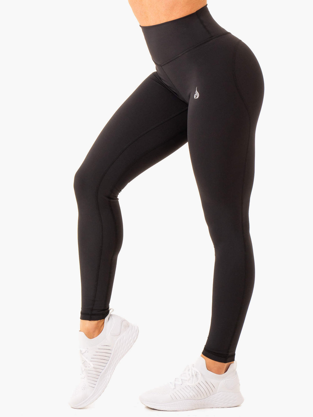 Frequency High Waisted Leggings - Black Clothing Ryderwear 