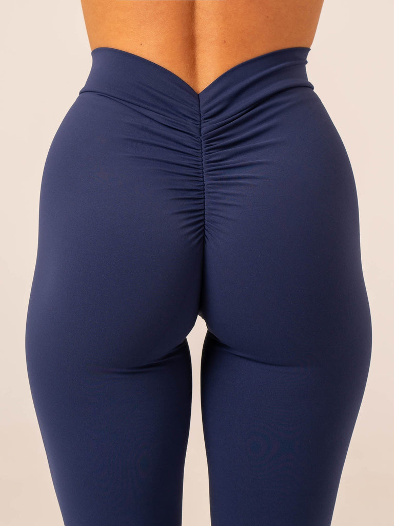 NKD V Scrunch Leggings - Navy - Ryderwear