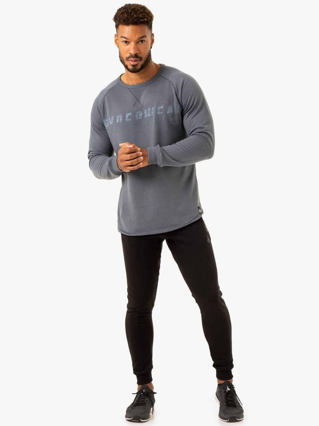 Overdrive Crew Neck - Steel Blue Clothing Ryderwear 