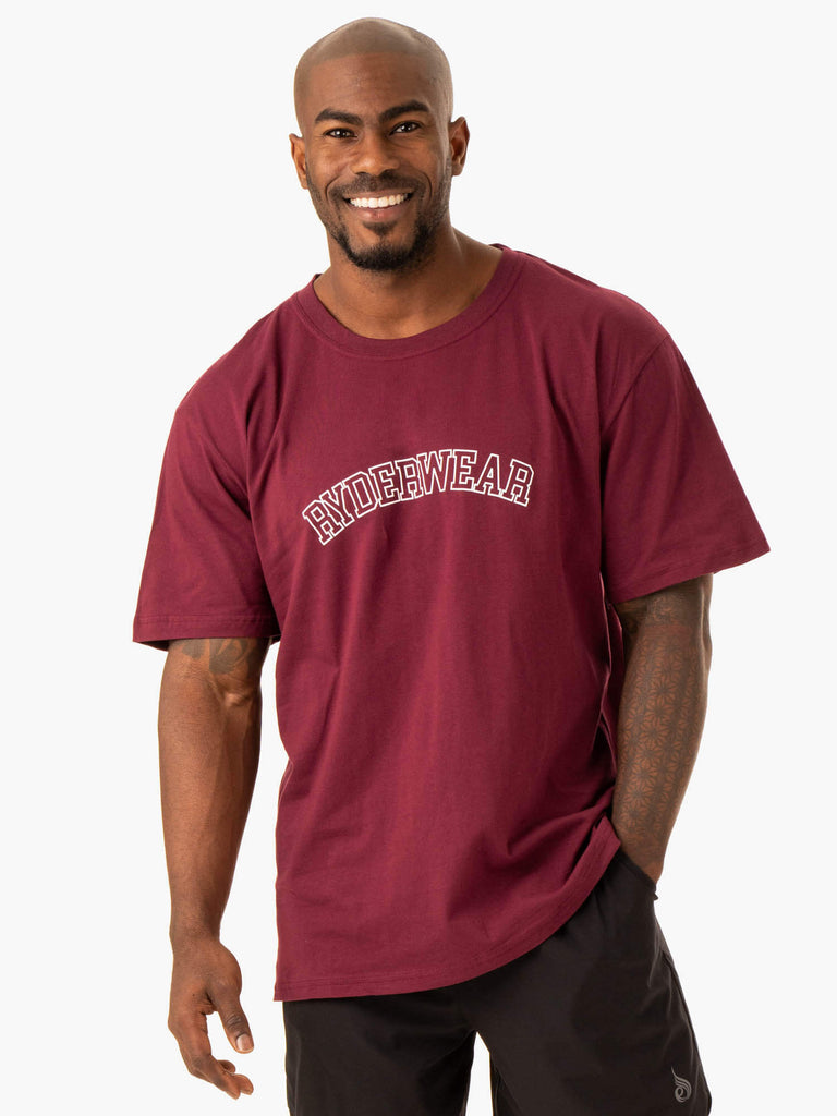 Oversized T-Shirt - Maroon - Ryderwear