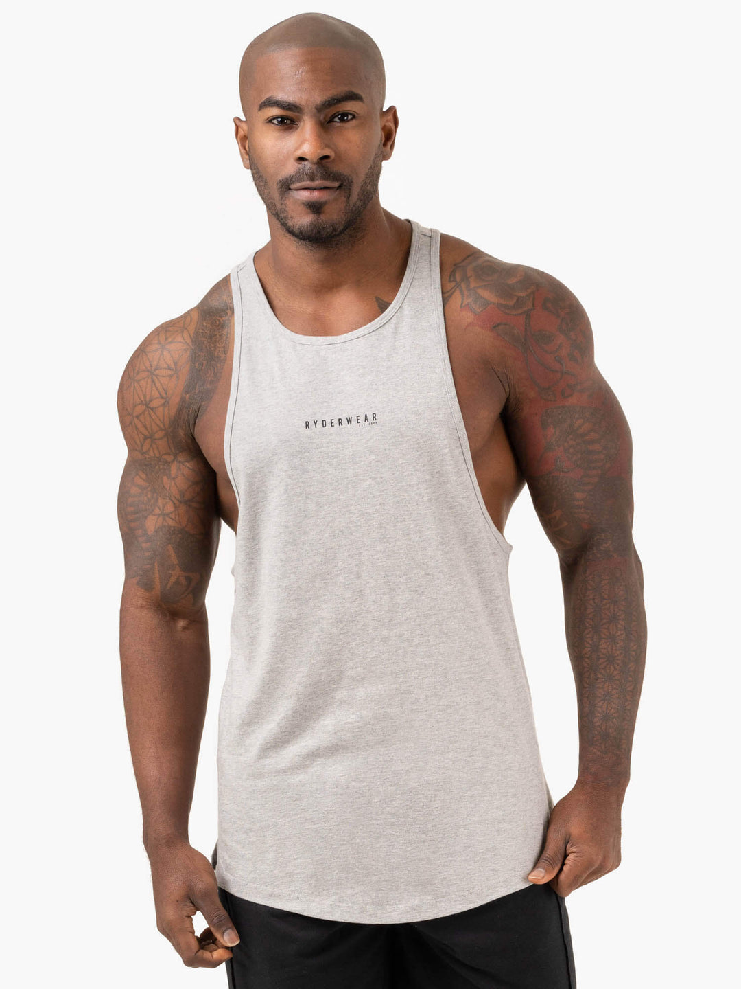 Pursuit Baller Tank - Light Grey Marl Clothing Ryderwear 