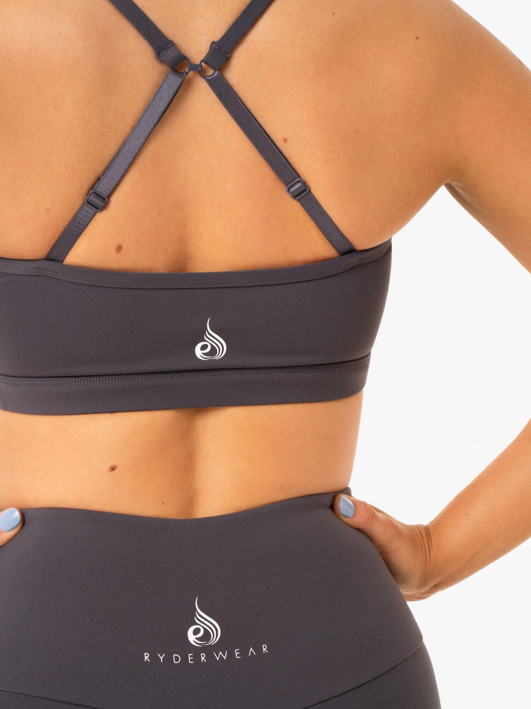 Staples Sports Bra - Charcoal Clothing Ryderwear 