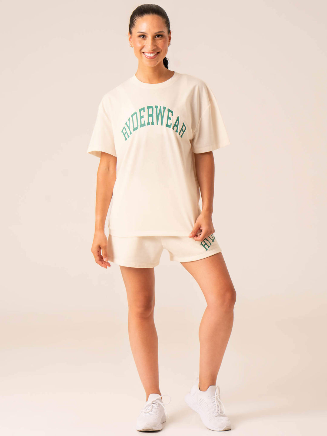 Women's Collegiate T-Shirt - Chalk Clothing Ryderwear 